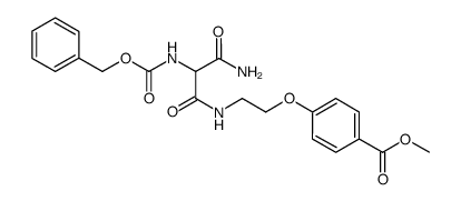 phenylmethyl [1-(aminocarbonyl)-2-[[2-(4-methoxycarbonylphenoxy)ethyl]amino]-2-oxoethyl]carbamate Structure