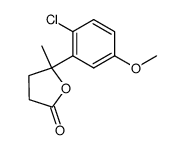 5-(2-chloro-5-methoxy-phenyl)-5-methyl-dihydro-furan-2-one结构式