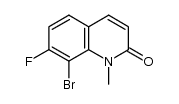 8-bromo-7-fluoro-1-methyl-2(1H)-quinolinone结构式