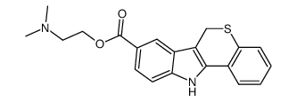 6,11-dihydro-thiochromeno[4,3-b]indole-8-carboxylic acid 2-dimethylamino-ethyl ester结构式
