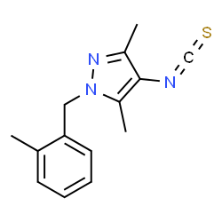 4-ISOTHIOCYANATO-3,5-DIMETHYL-1-(2-METHYL-BENZYL)-1H-PYRAZOLE结构式