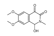 1-Hydroxy-6,7-dimethoxy-2-methyl-1,2-dihydro-3,4-isochinolindion结构式