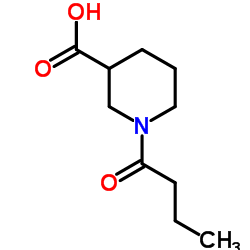 1-Butyryl-3-piperidinecarboxylic acid结构式