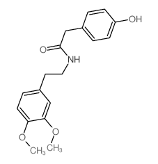 Benzeneacetamide,N-[2-(3,4-dimethoxyphenyl)ethyl]-4-hydroxy-结构式