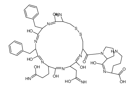 vasopressin, 9-des-Gly-(2-Phe-8-Orn)- structure