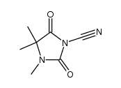 3,4,4-trimethyl-2,5-dioxoimidazolidine-1-carbonitrile结构式