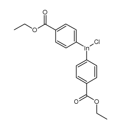 bis-(4-(ethoxycarbonyl)phenyl)indium(III) chloride Structure
