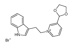 3-[2-[3-(1,3-dioxolan-2-yl)pyridin-1-ium-1-yl]ethyl]-1H-indole,bromide Structure