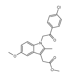 methyl 2-(1-(2-(4-chlorophenyl)-2-oxoethyl)-5-methoxy-2-methyl-1H-indol-3-yl)acetate Structure