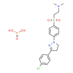 Ethanamine, 2-4-3-(4-chlorophenyl)-4,5-dihydro-1H-pyrazol-1-ylphenylsulfonyl-N,N-dimethyl-, phosphonate (1:1) Structure