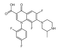 1-(2,4-difluorophenyl)-6,8-difluoro-7-(3-methylpiperazin-1-yl)-4-oxoquinoline-3-carboxylic acid Structure