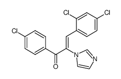 1-(4-chloro-phenyl)-3-(2,4-dichloro-phenyl)-2-imidazol-1-yl-propenone Structure