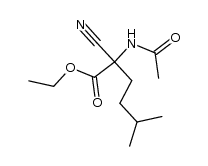 2-acetylamino-2-cyano-5-methyl-hexanoic acid ethyl ester Structure