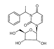 3-(1-phenylethyl)-1-β-D-ribofuranosyluracil结构式