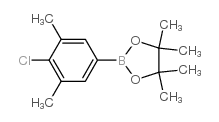 2-(4-氯-3,5-二甲基苯基)-4,4,5,5-四甲基-1,3,2-二氧杂硼杂环戊烷结构式