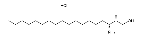 erythro-3-amino-2-iodo-octadecan-1-ol hydrochloride结构式