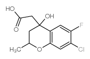 7-chloro-6-fluoro-4-hydroxy-2-methylchroman-4-acetic acid structure