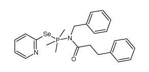 N-benzyl-N-[trimethyl(2-pyridylselenyl)phosphoranyl]-3-phenylpropanamide结构式