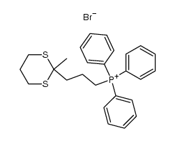 (3-(2-methyl-1,3-dithian-2-yl)propyl)triphenylphosphonium bromide Structure