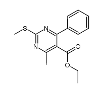 ethyl 4-methyl-2-(methylthio)-6-phenylpyrimidine-5-carboxylate Structure