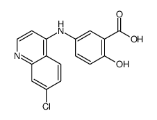 5-[(7-chloroquinolin-4-yl)amino]-2-hydroxybenzoic acid结构式