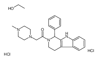 ethanol,2-(4-methylpiperazin-1-yl)-1-(1-phenyl-1,3,4,9-tetrahydropyrido[3,4-b]indol-2-yl)ethanone,dihydrochloride结构式