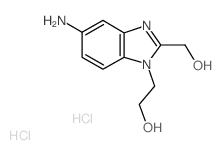 2-[5-amino-2-(hydroxymethyl)benzimidazol-1-yl]ethanol,dihydrochloride结构式