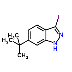 3-Iodo-6-(2-methyl-2-propanyl)-1H-indazole picture