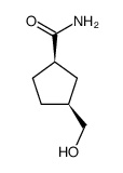 Cyclopentanecarboxamide, 3-(hydroxymethyl)-, cis- (9CI) Structure