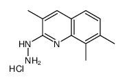 2-Hydrazino-3,7,8-trimethylquinoline hydrochloride structure