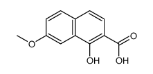 1-hydroxy-7-methoxynaphthalene-2-carboxylic acid结构式