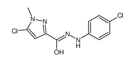 5-chloro-N'-(4-chlorophenyl)-1-methylpyrazole-3-carbohydrazide结构式