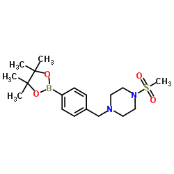 1-(methylsulfonyl)-4-[[4-(4,4,5,5-tetramethyl-1,3,2-dioxaborolan-2-yl)phenyl]methyl]Piperazine picture