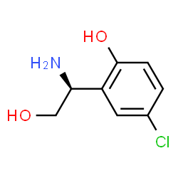 2-[(1S)-1-Amino-2-hydroxyethyl]-4-chlorophenol结构式