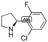 (2S)-2-(6-氯-2-氟苯基)吡咯烷结构式