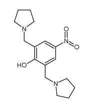 4-nitro-2,6-bis(pyrrolidin-1'-ylmethyl)phenol Structure