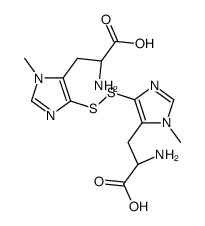 (2S)-2-amino-3-[5-[[5-[(2S)-2-amino-2-carboxyethyl]-1-methylimidazol-4-yl]disulfanyl]-3-methylimidazol-4-yl]propanoic acid结构式