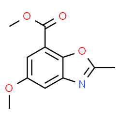 2-甲基-5-甲氧基苯并噁唑-7-甲酸甲酯结构式