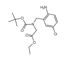 [(2-amino-5-chloro-benzyl)-tert-butoxycarbonyl-amino]-acetic acid ethyl ester结构式