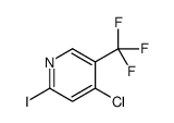 4-chloro-2-iodo-5-(trifluoromethyl)pyridine结构式