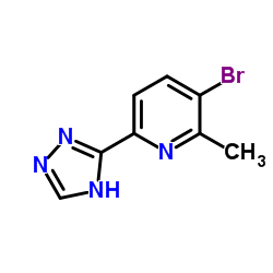 3-bromo-2-methyl-6-(1H-1,2,4-triazol-3-yl)pyridine结构式