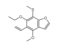 6-ethoxy-4-methoxy-7-(methylthio)-5-vinylbenzofuran Structure