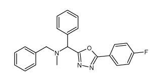 N-benzyl-1-(5-(4-fluorophenyl)-1,3,4-oxadiazol-2-yl)-N-methyl-1-phenylmethanamine Structure