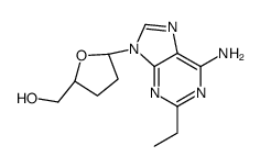 [(2S,5R)-5-(6-amino-2-ethylpurin-9-yl)oxolan-2-yl]methanol Structure