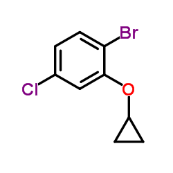 1-Bromo-4-chloro-2-(cyclopropyloxy)benzene结构式