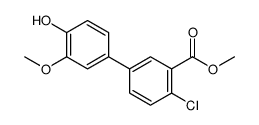 methyl 2-chloro-5-(4-hydroxy-3-methoxyphenyl)benzoate结构式
