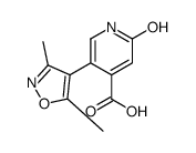 5-(3,5-dimethyl-1,2-oxazol-4-yl)-2-oxo-1H-pyridine-4-carboxylic acid结构式