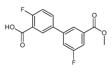 2-fluoro-5-(3-fluoro-5-methoxycarbonylphenyl)benzoic acid Structure