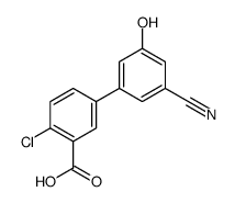 2-chloro-5-(3-cyano-5-hydroxyphenyl)benzoic acid结构式