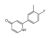 2-(4-fluoro-3-methylphenyl)-1H-pyridin-4-one Structure